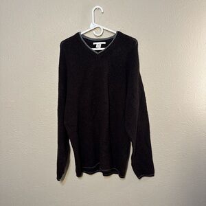 Perry Ellis Men's V-Neck Black Sweater